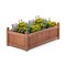46 X 24 X 16 Inch Rectangular Planter Box With Drainage Holes For Backyard Garden Lawn-Brown